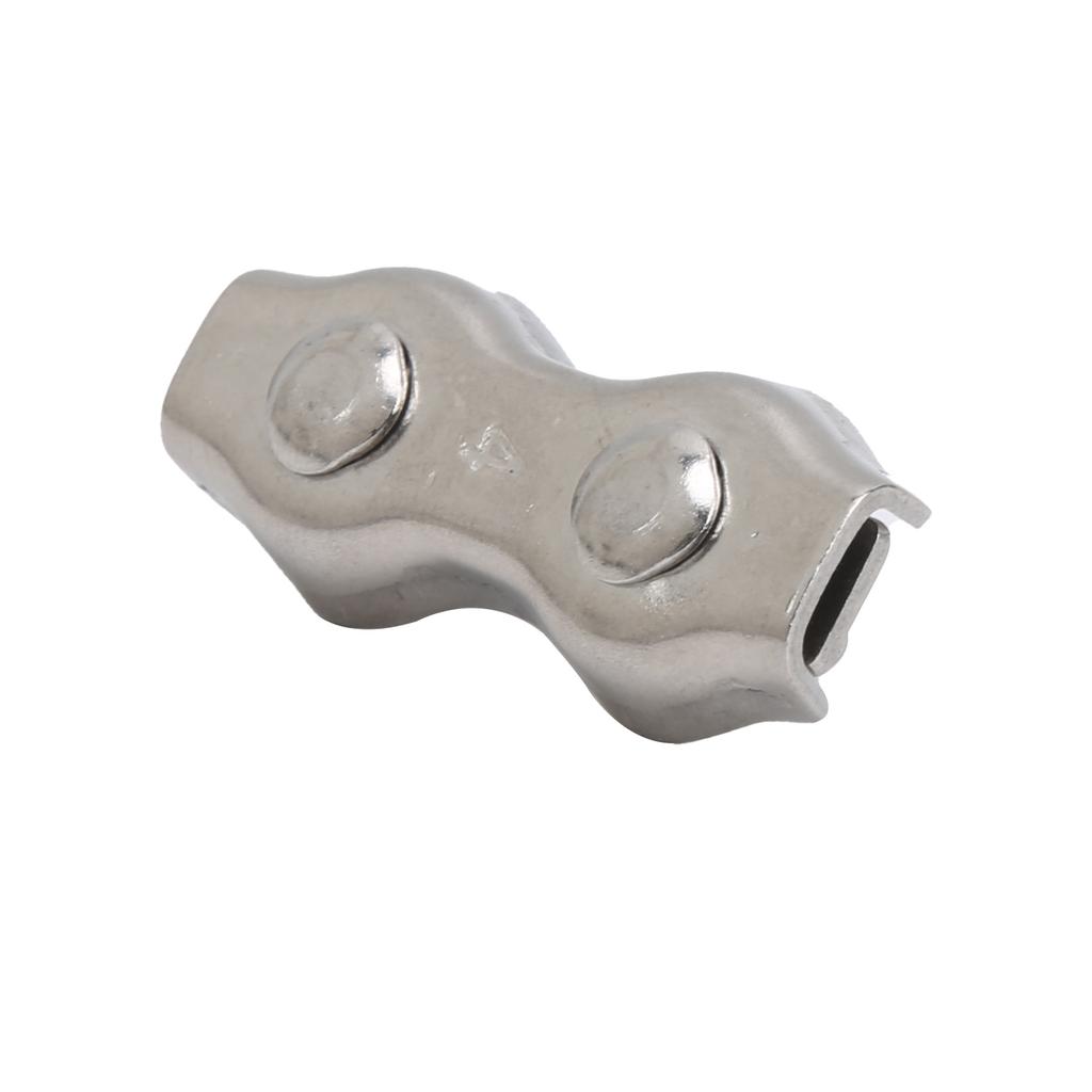 6pcs Duplex Wire Rope Clip Cable Clamps Stainless Steel Duplex 2‑Post Cable Clamp for Wire RopeM4