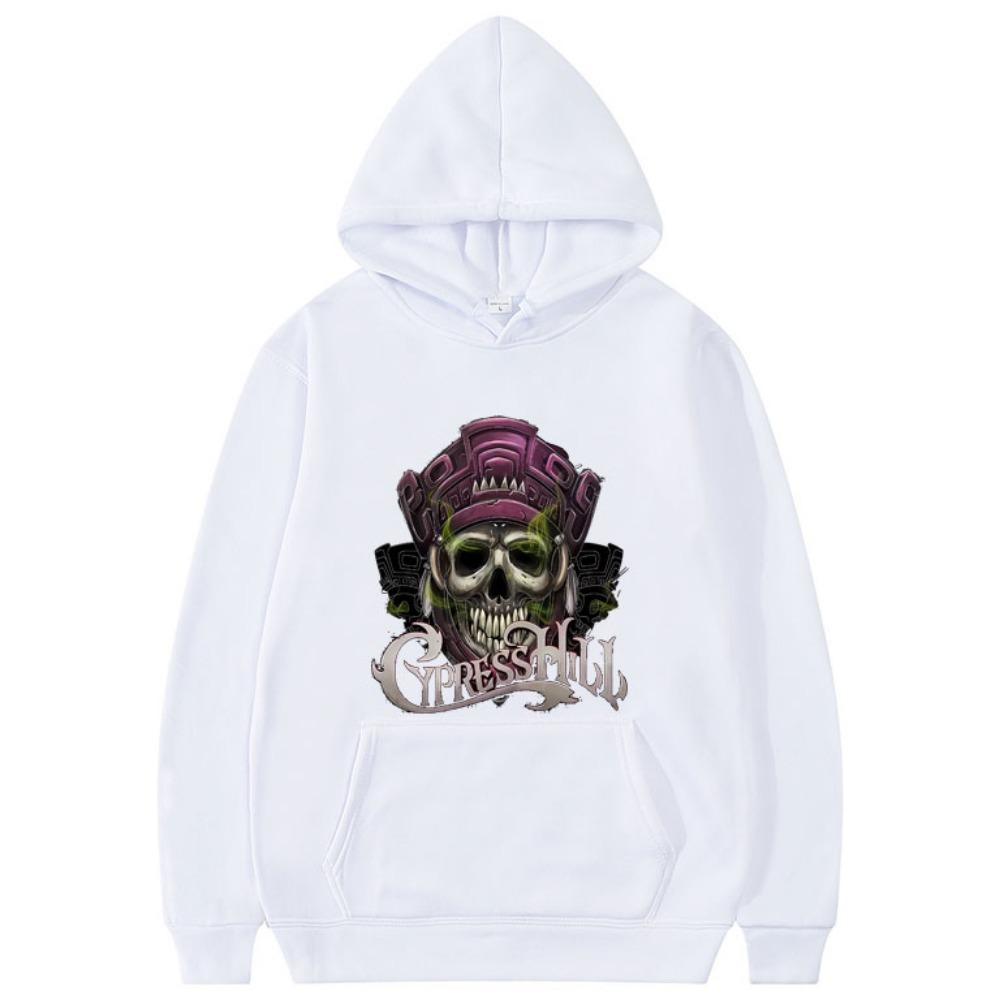 Rapper Cypress Hill Skeleton Graphic Hoodie Men Women Casual Fleece Cotton Pullover Unisex Oversized Hooded Sweatshirt