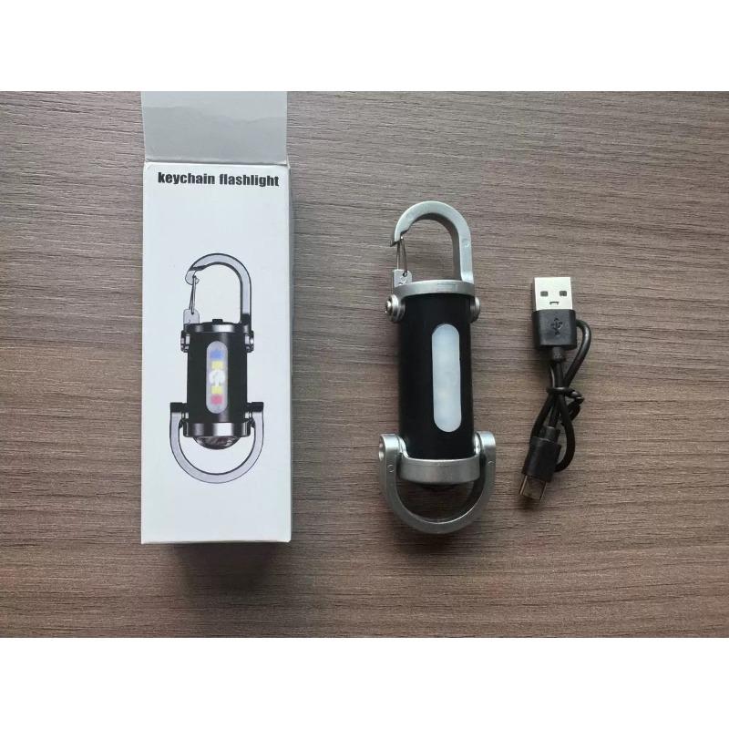 Multifunctional keychain light Outdoor camping Long battery life Mini flashlight Work portable emergency lighting