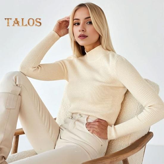 Damska koszula dzianinowa z krótkim rękawem, półwysoki kołnierz, jednokolorowa, dopasowana, dół, prążkowana, ciepła dzianina