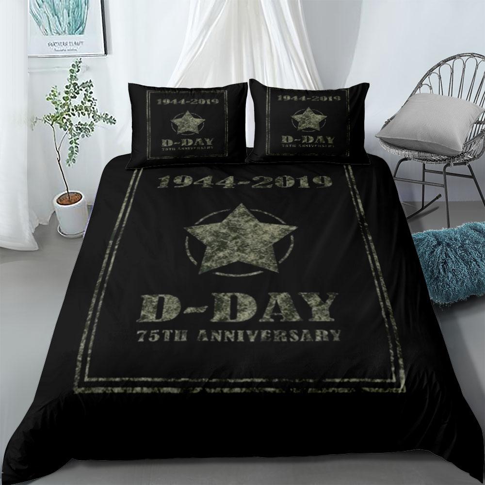 D Day Aniversary Duvet Cover Set EU Single Double King US Twin Full Queen Size  Bedclothes