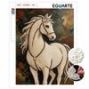 Majestic Horse Pearl Kit 5D DIY Round Rhinestone Art for Adults Relaxing Handmade Wall Decor National Day Gift Frameless Design
