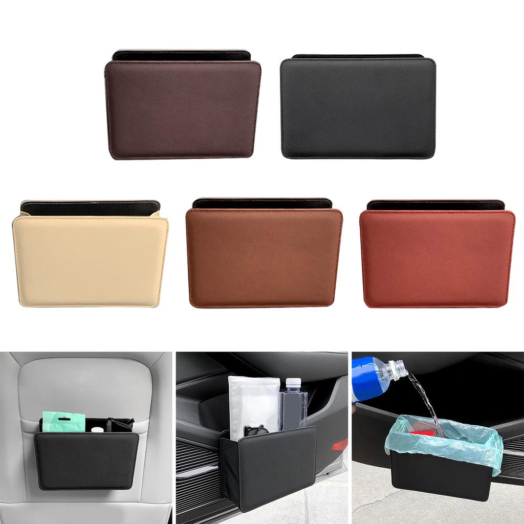 Trash Can Storage Pockets Leak-Proof Organizer Waterproof Garbage Can Foldable Trash Bin for Car SUV