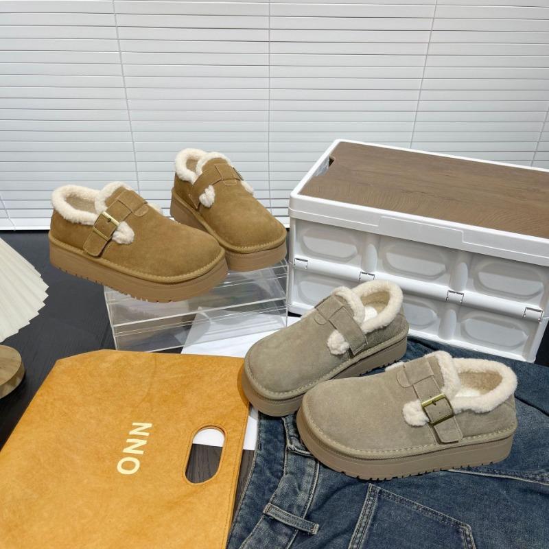 New Bread Shoes Fluffy Shoes Lazy One Pedal Beanie Shoes Boken Cotton Ladyshoes Cotton Shoes Women