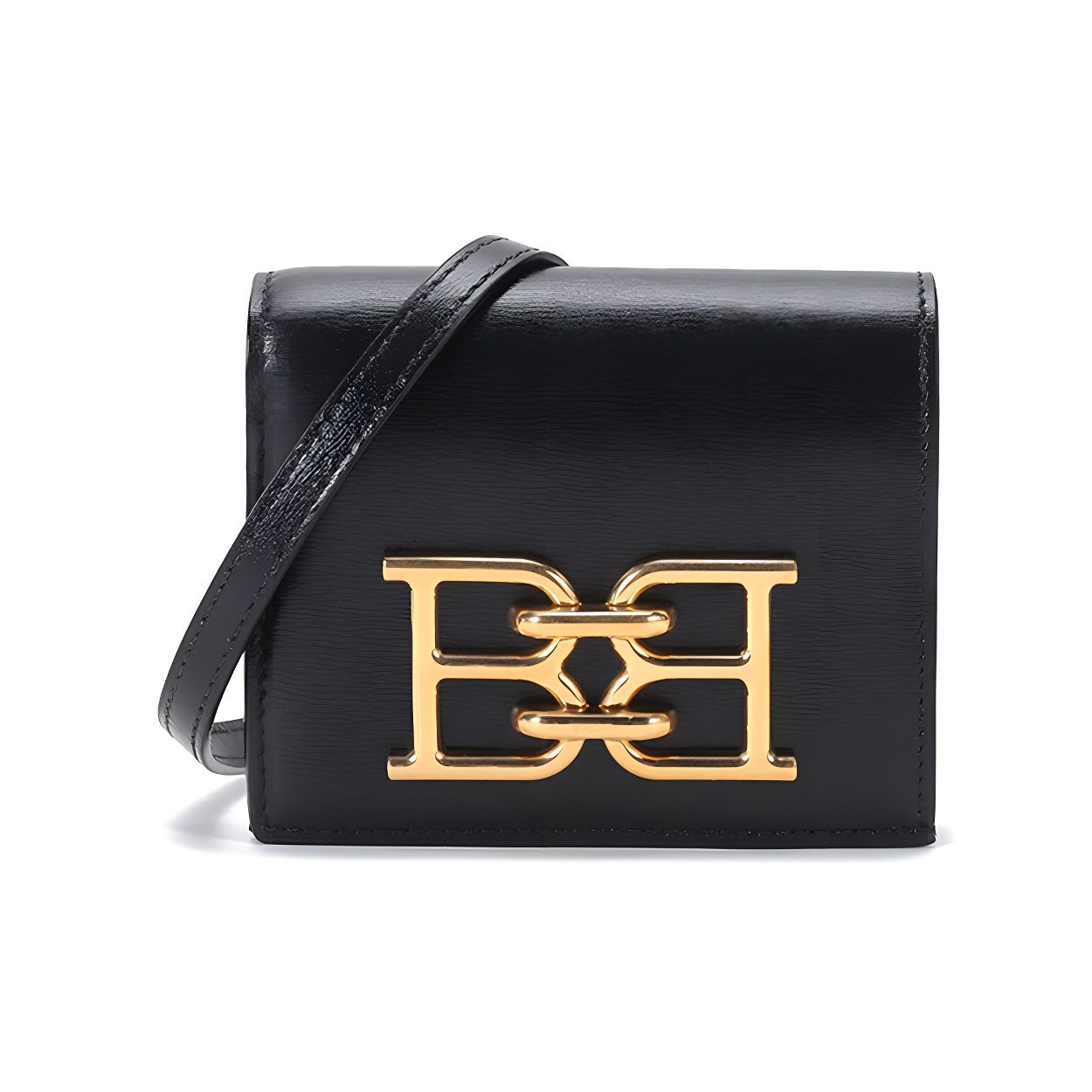 Bally Metal B-Chain leren crossbody schoudertas voor dames, zwart, model BRITNEY-W-30 Basic Set (Bag+Dust Bag)