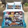 New 3D-Printed Cartoon Anime Uzumaki Naruto Bedding Set – Duvet Cover Set – A Luxurious Gift for Teens, Suitable for Double/Sing