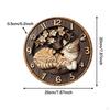 Artistic Clock Vintage Decorative Wooden Animal Silent Practical Powered Hanging