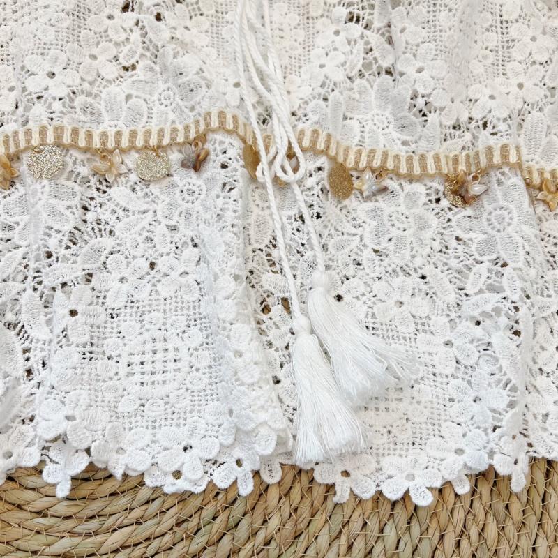 Dimanaf 2025 Nové Krátké Tričko Dámské Bez Rukávů Krajkové Košile Letní Styl Základní Topy Trička Volné Oblečení