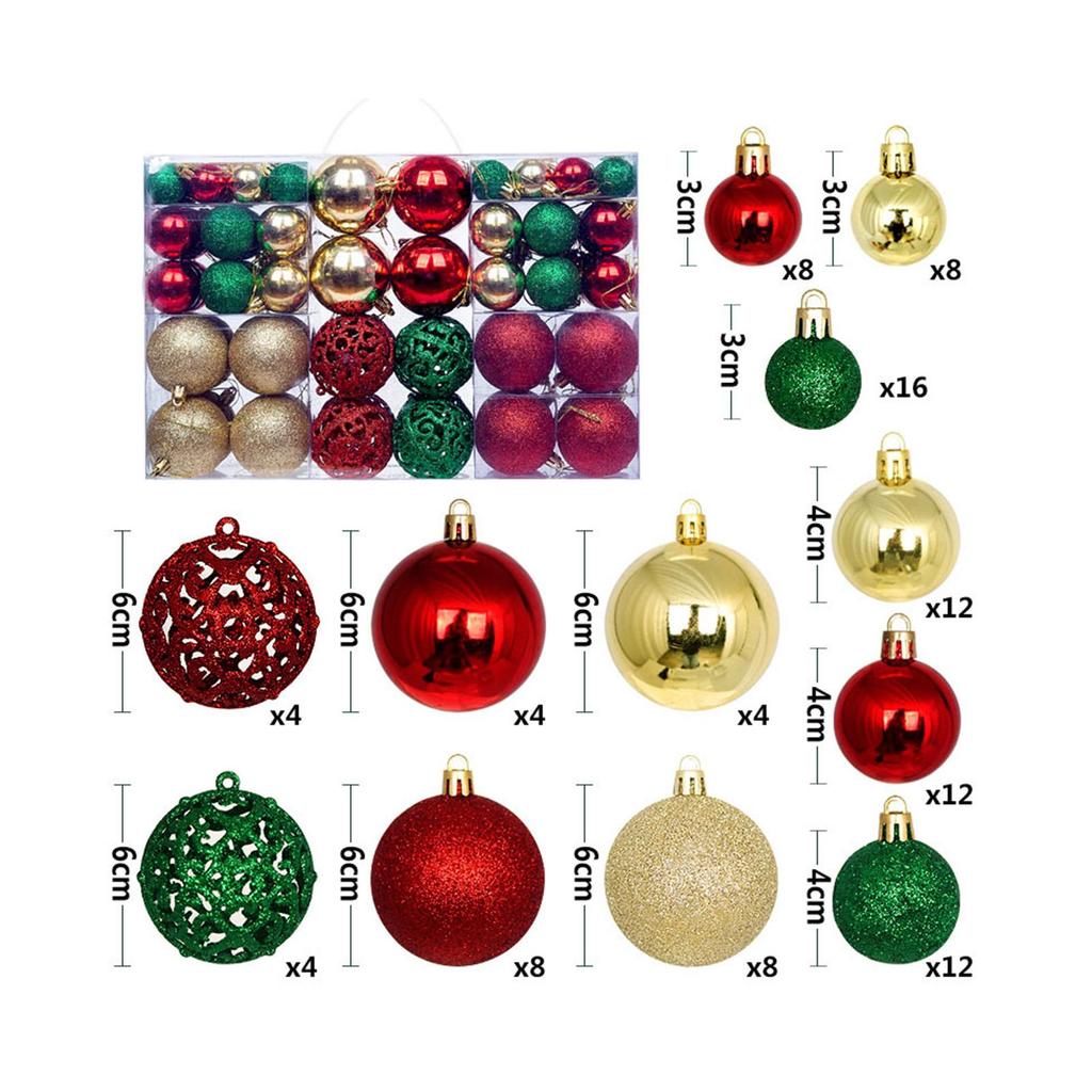100 Stück Weihnachtsbaumkugeln Dekorationen Dekoration Bruchfeste Christbaumschmuck für festliche Verlobung Zuhause Silvesterparty
