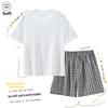 2026 Women's Summer Sleepwear Set Short Sleeve Two-Piece Pants Lightweight Comfortable Breathable Sweet Style Soft Home Clothes