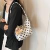 Fashion Armpit Bag Bucket Bag Comes with Pendant Pure Color Polka Dot Shoulder Bag
