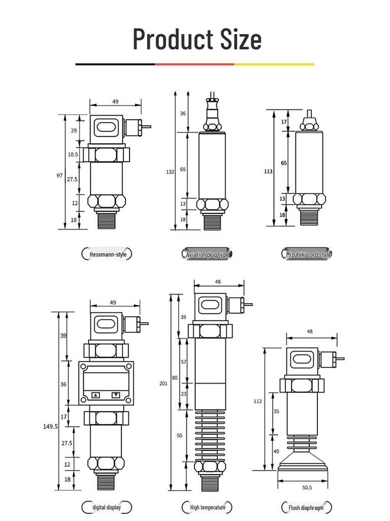 Digital Pressure Transmitter Series: 4-20mA Display, Diffusion Sensor, Flange Level