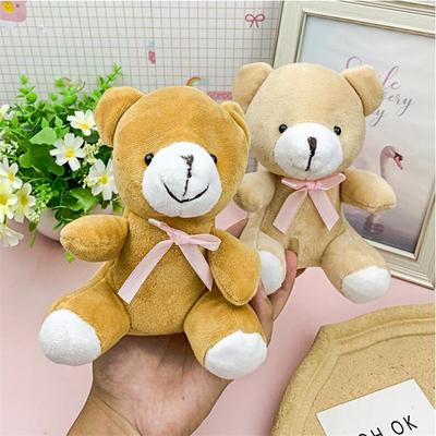 Wear Bow Tie Bear Plush Toy Cartoon Stuffed Animals Bears Plushies Doll  Soft Kids Toys For Girls Gift 16CM