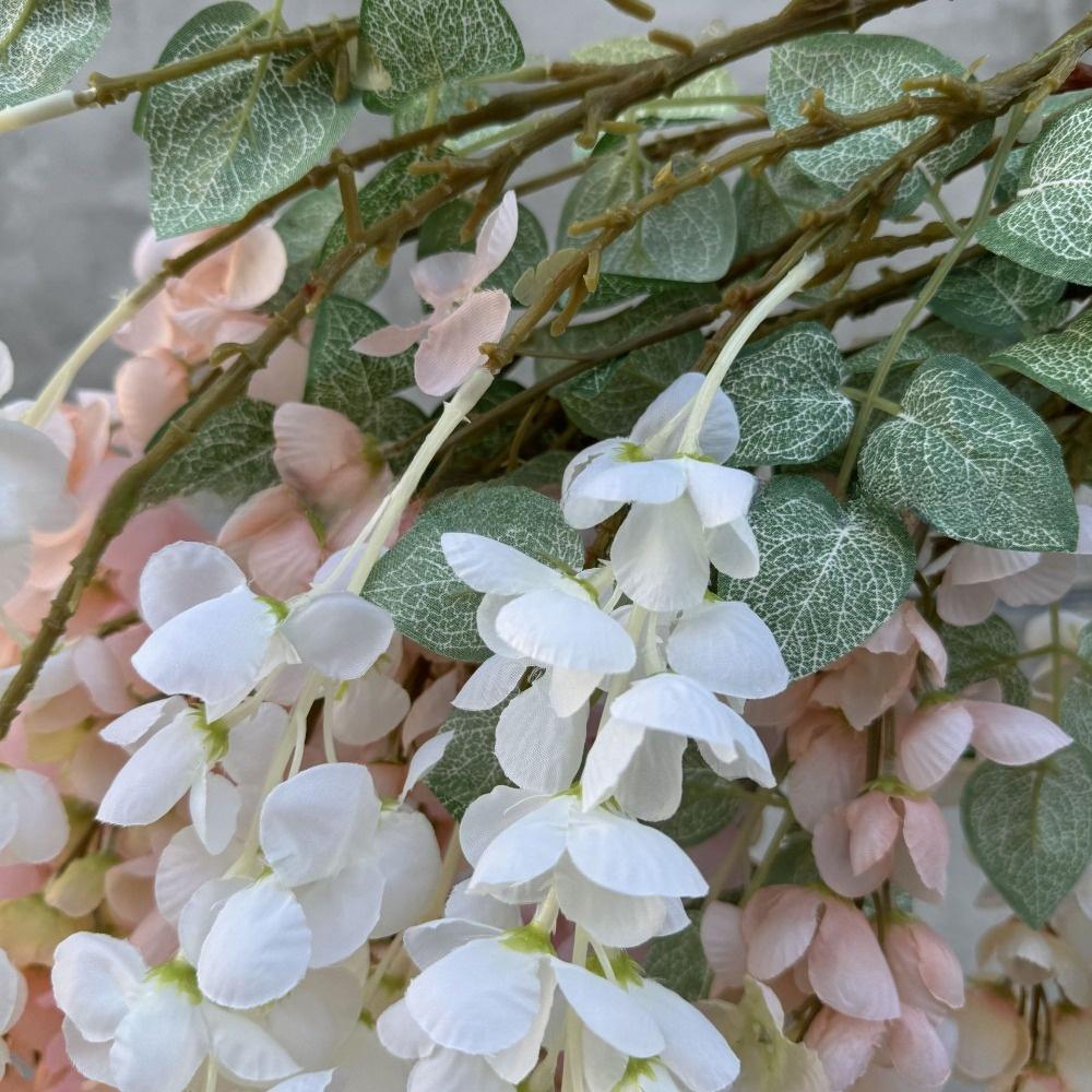 6 Forks Artificial Wisteria Flowers Purple Fake Flower String Wedding Decoration