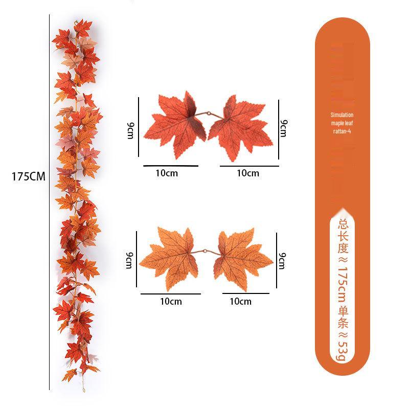 Artificial Maple Leaf Rattan Home Decor: Scenic Atmosphere Arrangement