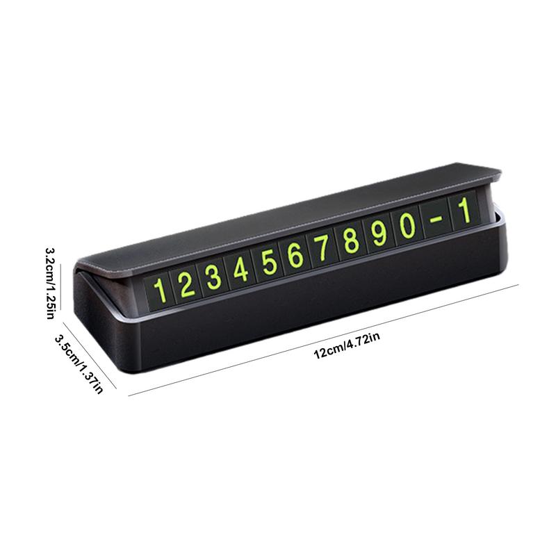 Temporary Parking Number Plate Temporary Parking Phone Number Sign For Dashboard Notification Plate Car Interior Decors Day And