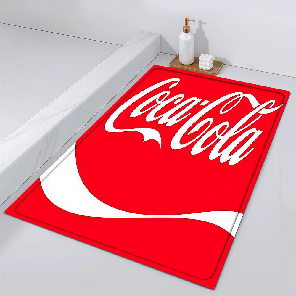 

Коврик для двери с содовой Кока-Кола Прикроватный C-Coca Вход Ванная Пол Декор Коридор Кола Коврик для двери Ковер Гостиная Напитки Комната Балкон 40cm x 60cm