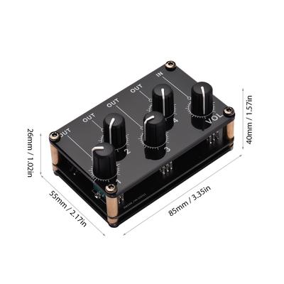 1-in-4-out-Passivmischermodul Mini-Stereo-4-Kanal-Passivmischer Audiomischer 1 Audioeingang auf 4
