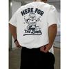 Men'S Short-Sleeve Fashionable T-Shirt with Round Neck And Letter Print