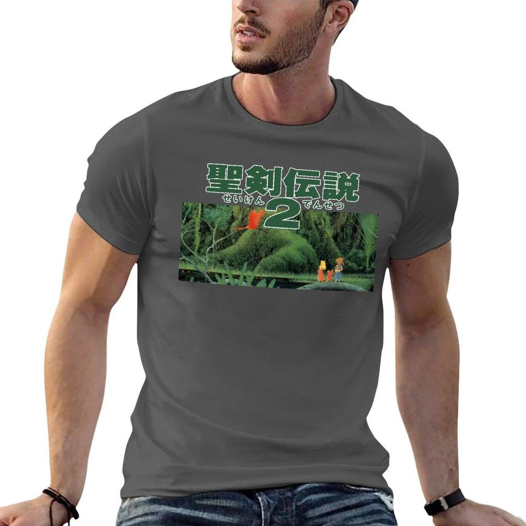 Secret Of Unisexa Japanese Version Promotional Artwork (Seiken Densetsu 2) TShirt Anime T Shirts Tops Unisexs Big And Tall T Shirts