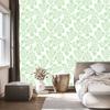 White and mint flowers wallpaper for living room and bedroom 50x1000