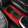 Red Carbon fiber Center Cup Holder Panel Trim Sticker For Hummer H3 2005-09