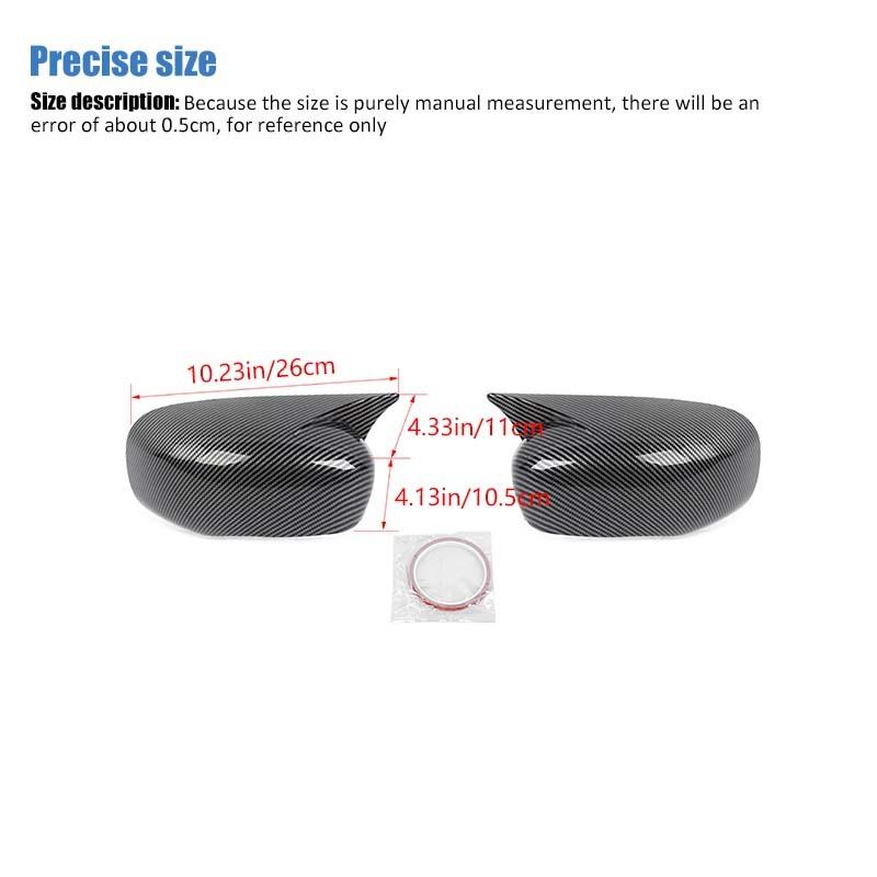 Car Rearview Mirror Decorative Frame Protective Cover For Dodge Charger For Chrysler 300C 2006-2010 Car Exterior Accessories , ABS Plastic