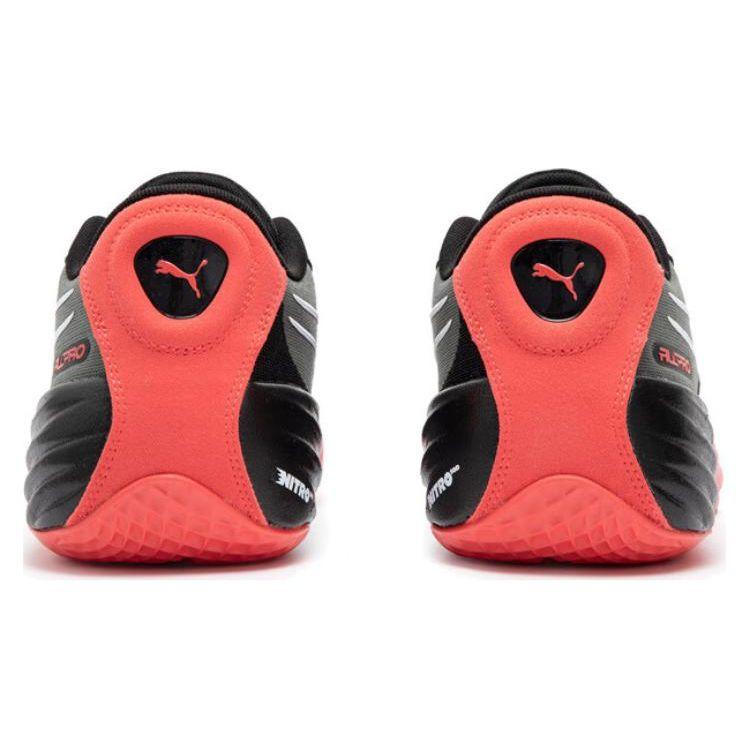 Puma All-Pro Nitro Unisex Black Red White Low Top Basketball Shoes Stylish Versatile 379079-08