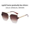 Fashion Square Frame Sunglasses With Uv400 Protection For Summer Outdoor Travel
