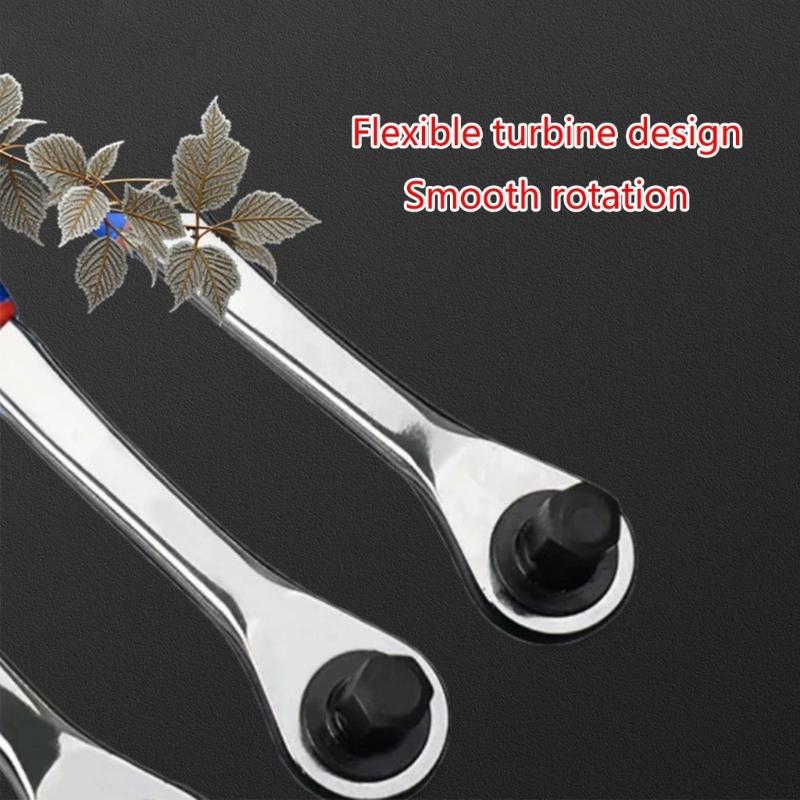 Mini Ratchet Wrench 72 Teeth Quick Socket Batch Head Ratchet Wrench Rod Screwdriver Bit Tool Wrench Repair Hand Tool