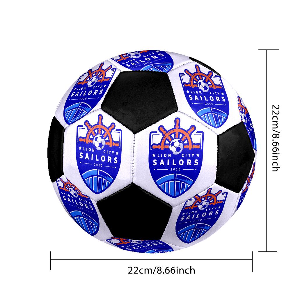 SIZE 5 Lion City Sailors Football Club Soccer Ball Colorful All Ages Machine Stitched PVC Competition Ready Durable High-Bounce