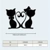 Retro Style Cat Wall Art Metal Iron Heart Silhouette Wall Decoration Home Gift for Cat Lovers Powder Coated Fashionable