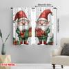 2pcs,2D Plane Printing Curtains Digital Printed Christmas Gnomes Gift Giving (2) Polyester (without Rod) Holiday Perfect for