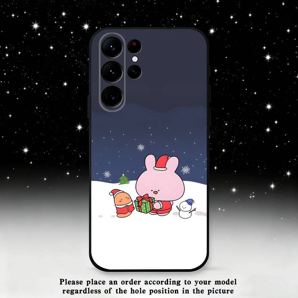 Cartoon A-Asamimichan Phone Case For Samsung S25,S24 Ultra,S20,S30 plus,S22 plus,S23,S30 Ultra 5G Silicone Black Shell