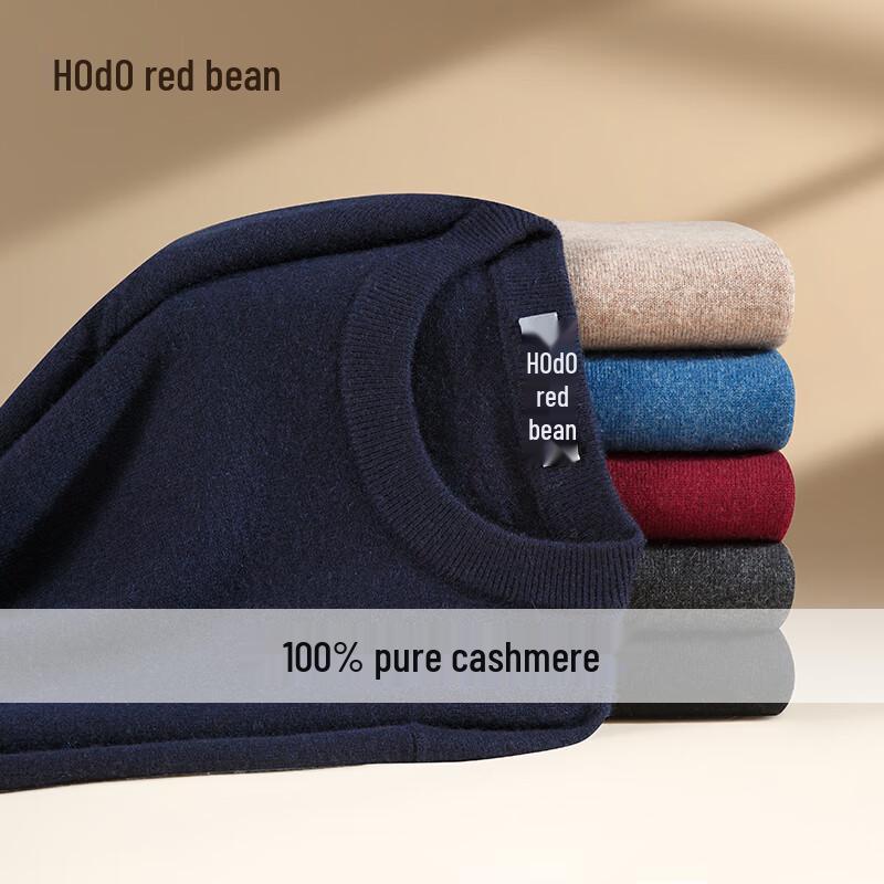 Men's Pure Cashmere Round Neck Pullover Sweater