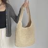 Fashi Rattan Women Shoulder Bags Woven Female Handbags Large Capacity Summer Beach Straw Bags Casual Tote Purses