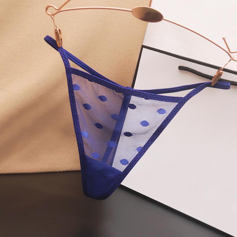Förföriska Prickiga Trosor med Låg Midja och Transparent Tanga