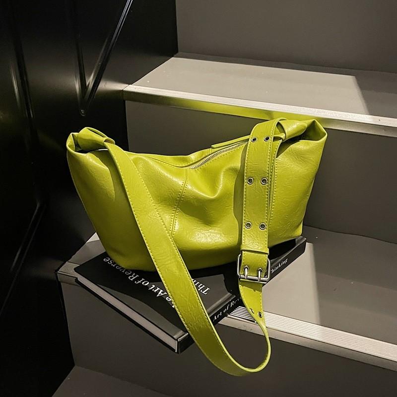 Urbsimple Solid Color Pu Leather Shoulder Crossbody Bag For Women With Zip Closure And Inner Pockets