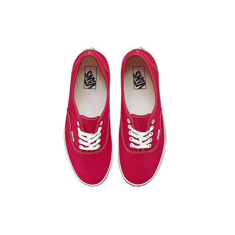 Vans Authentic Classic Canvas Low top Skateboard Shoes Unisex Red VN000EE3RED