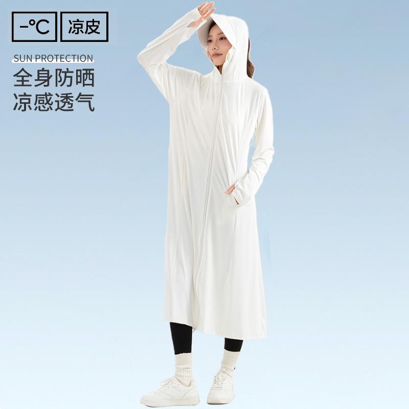 Sunscreen Clothing Women's 1011 Summer New UV Protection Ice Silk Dress Color Printing Long Sunscreen Clothing Long Dress