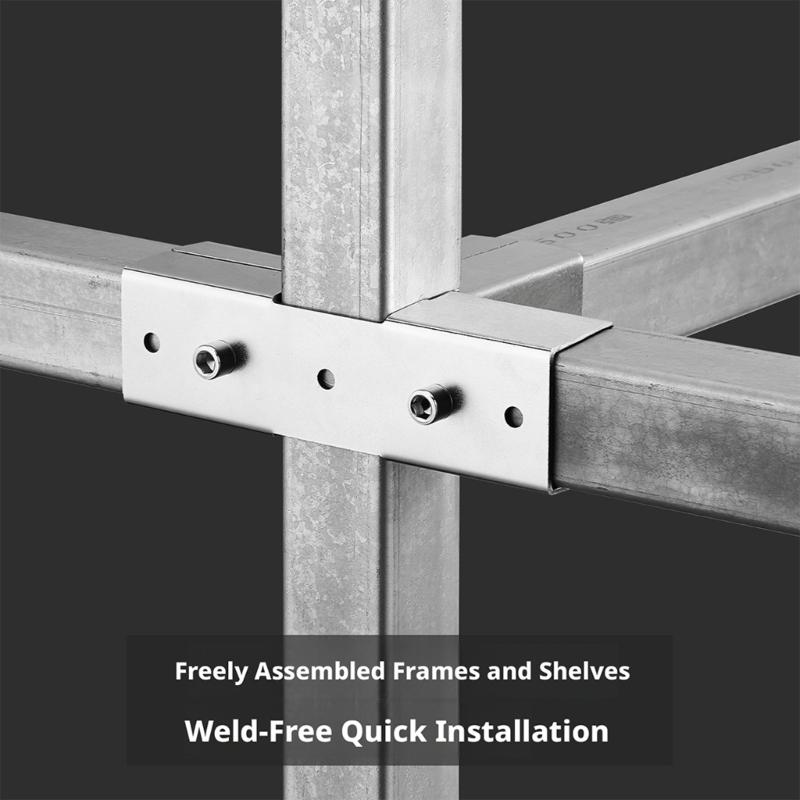 40 X 40 Mm Square Tube Fitting Stainless Steel Bolt Lock Joint for No Weld Frame Assembly, Shelving and Tables