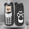 Universal 4G/5G Kids Mini Cartoon Phone with GPS, Anti-Internet Addiction, Elderly Mode, and Bear Paw Silicone Case