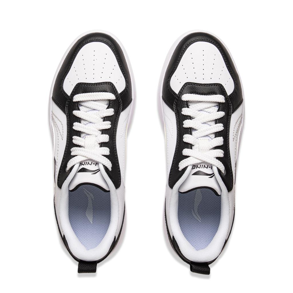 New LiNing Spike Years Anti Slip Wear Resistant Low Top Skateboard Shoes Men's White Black AGCV311-7