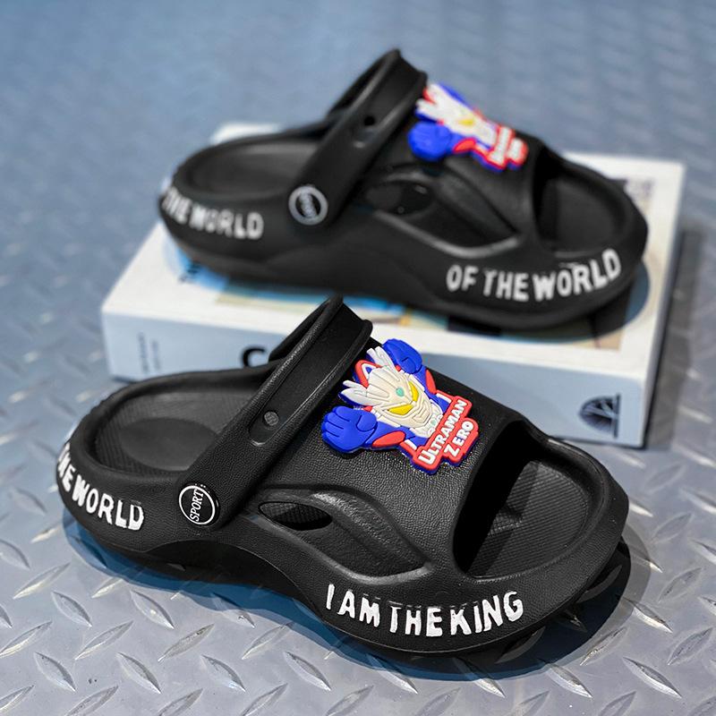 Ultraman Children's Slippers Summer Baby At Home Stepping On Shit Feeling Dual-purpose Sandals Bathroom Bath Non-slip Wear-resistant Sandals