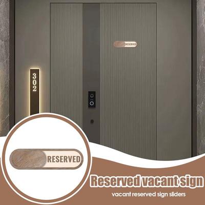 Vacant Bathroom Sign Sliding Privacy Door Vacant Occupied Sign Changeable Private Indicator Wooden Decoration For Lactation Room