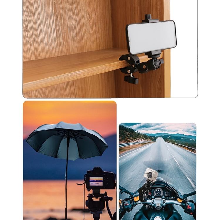 Portable Double Head Mount for Bike Cameras Enabling Flexible Adjustment Shockproof Design and Quick Setups