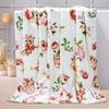 Wildflowers Floral Throw Blanket Botanical Floral Printed Blankets Soft Lightweight Fluffy Plush Fuzzy Bedding Sofa Travel