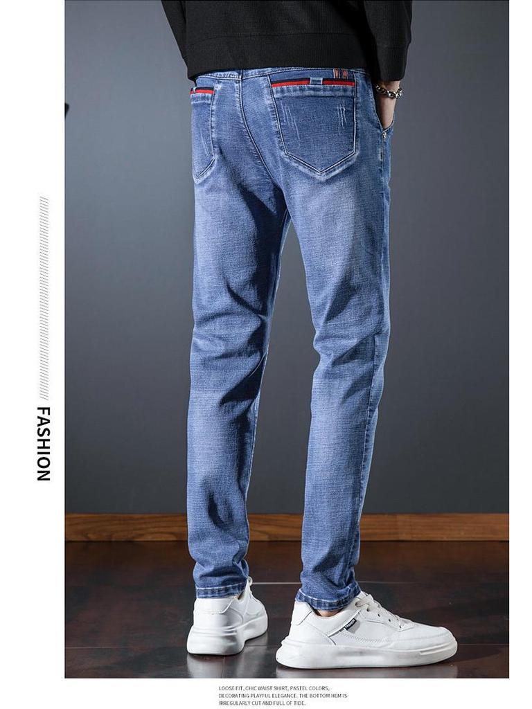 Autumn 2025 Men's Slim Fit Korean Style Jeans - Versatile Straight-Leg Stretch for a Trendy Casual Look