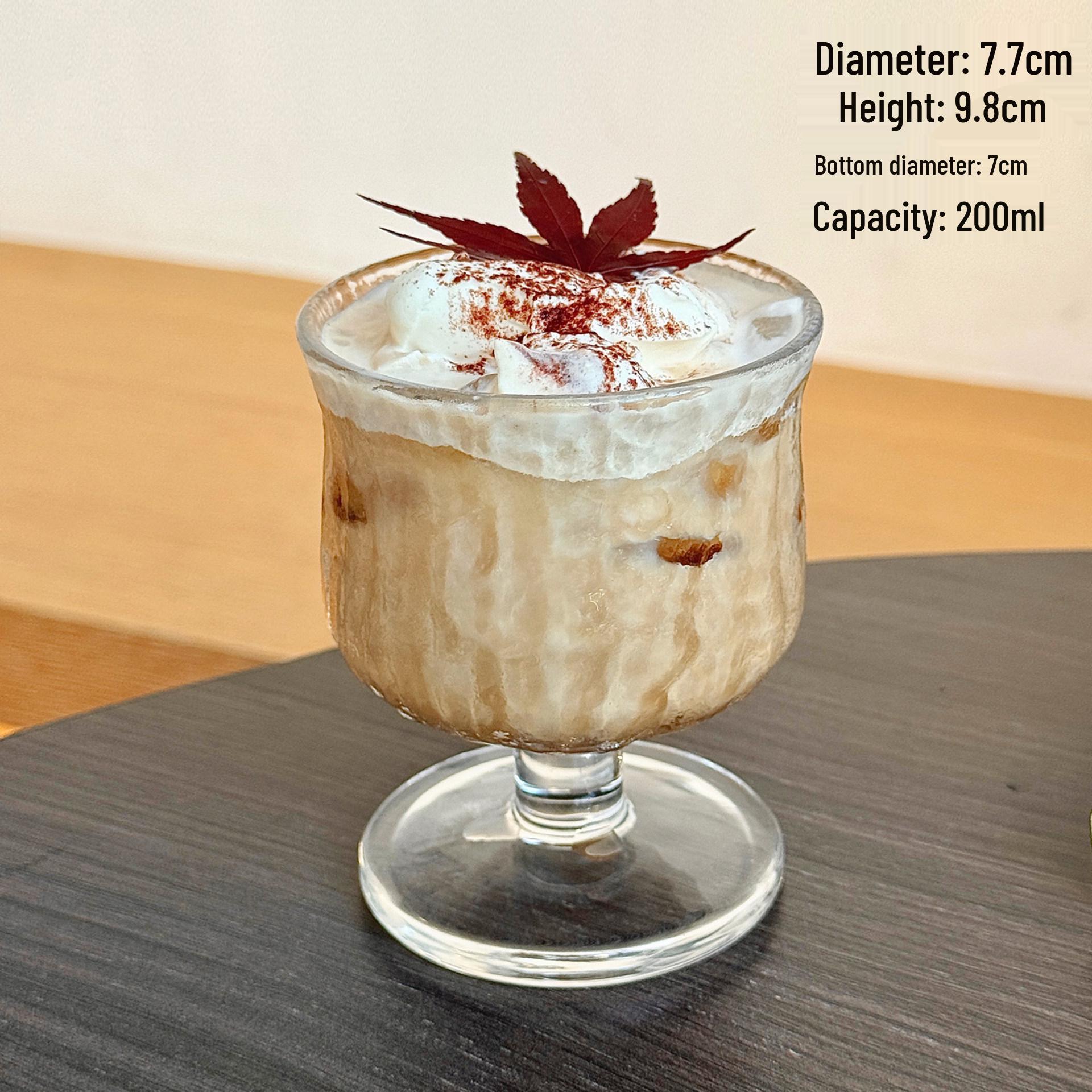 

Retro Glass Cup for Iced Coffee, Milk, Tea & Juice 200ml