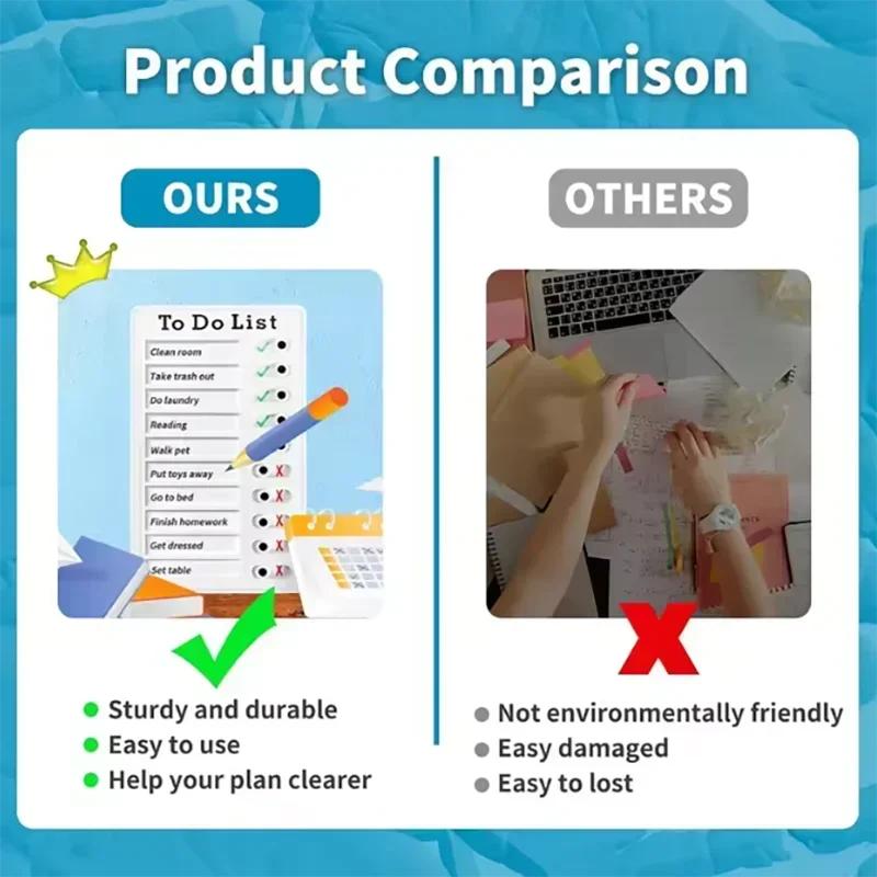Reusable My Chores Checklist Task Board Daily Schedule Planner Memo Chore Chart Kid Responsibility Behavior Self Discipline Card